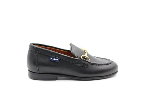 Atlanta Black Teresa Dress Loafer With Buckle