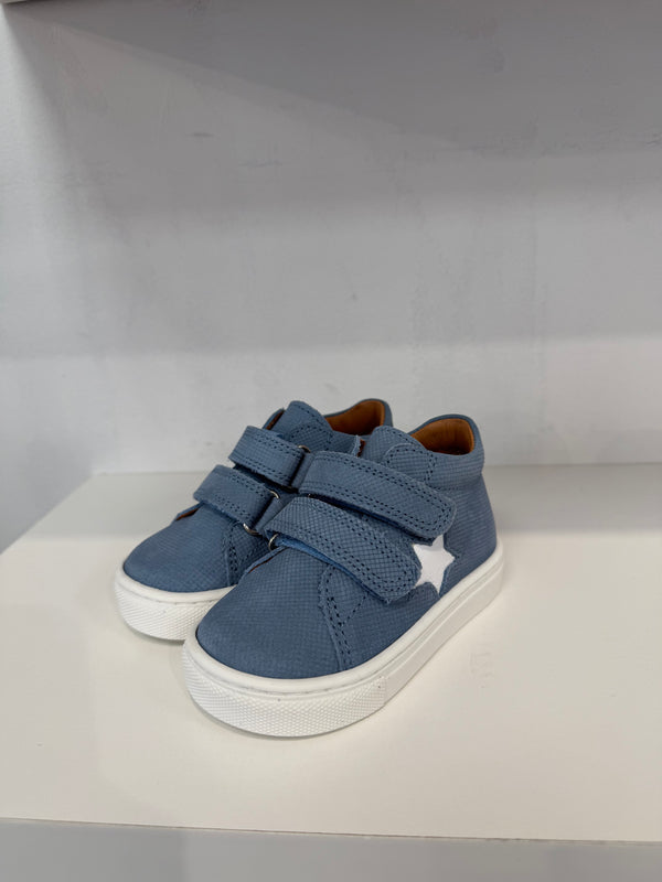 Atlanta Blue Nubuk With White Star Baby Sneaker