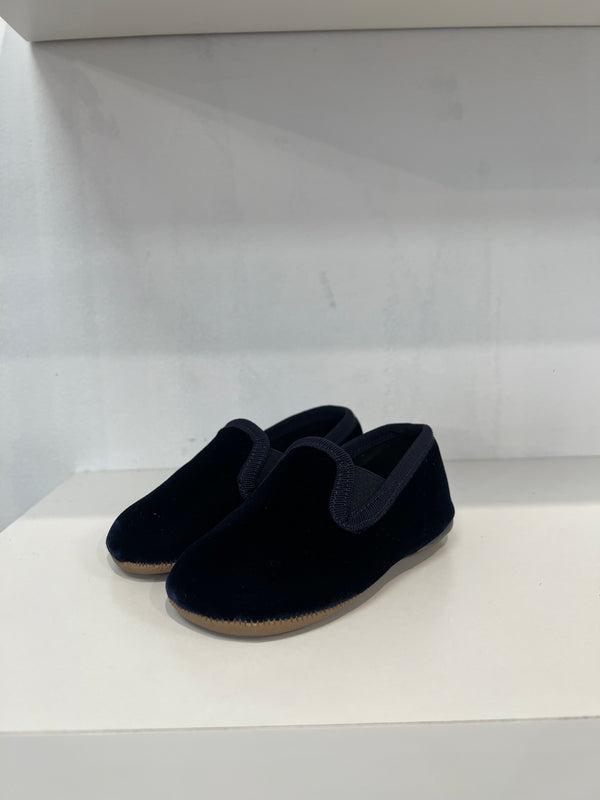 Pepe Navy Velvet Smoking Slipper