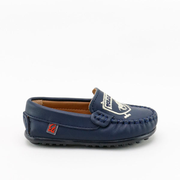 Papanatas Navy Embroidered Loafer