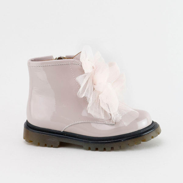 Papanatas Pink Patent Bow Bootie