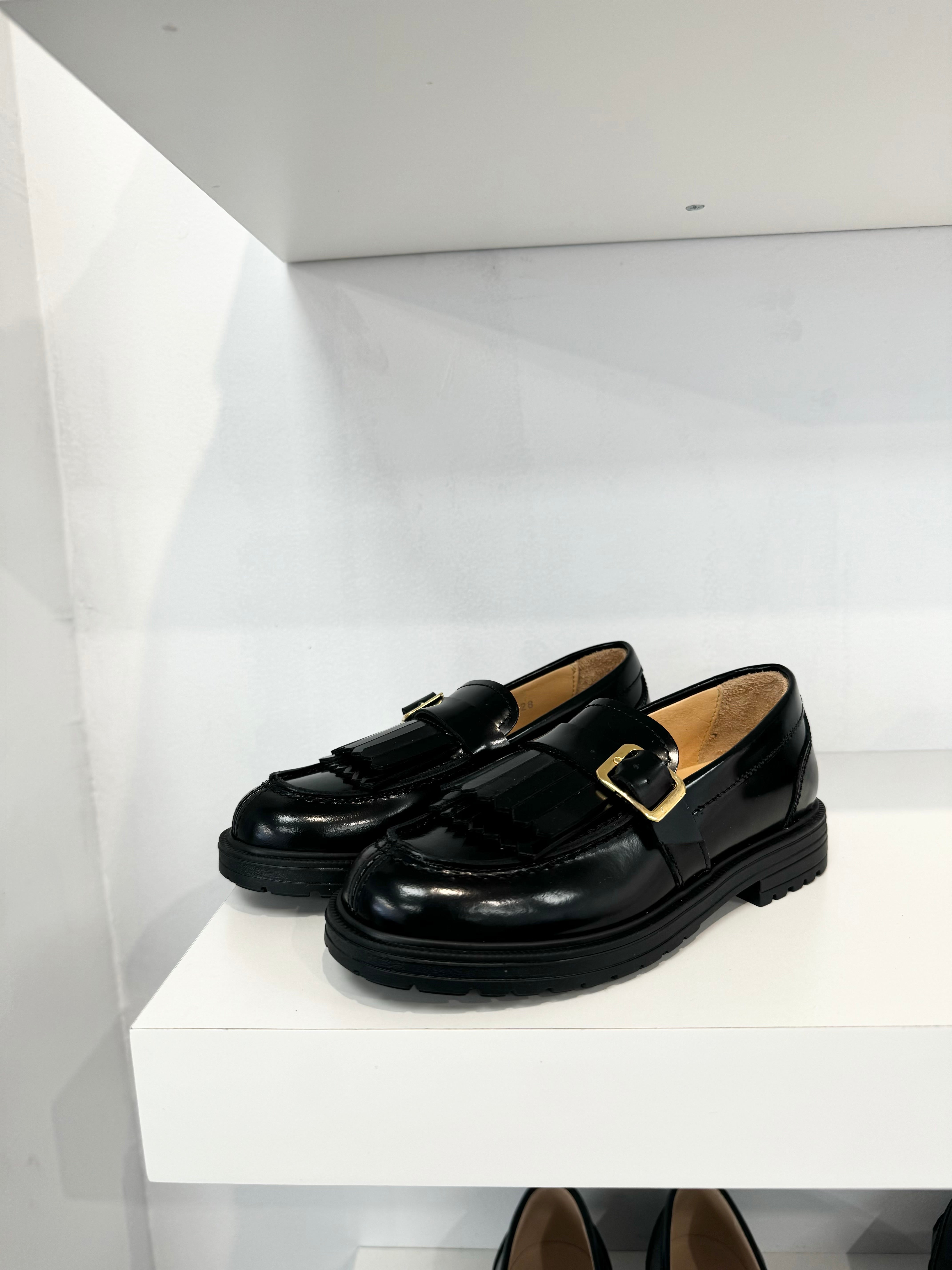 Rondinella  Black Fringe Loafer