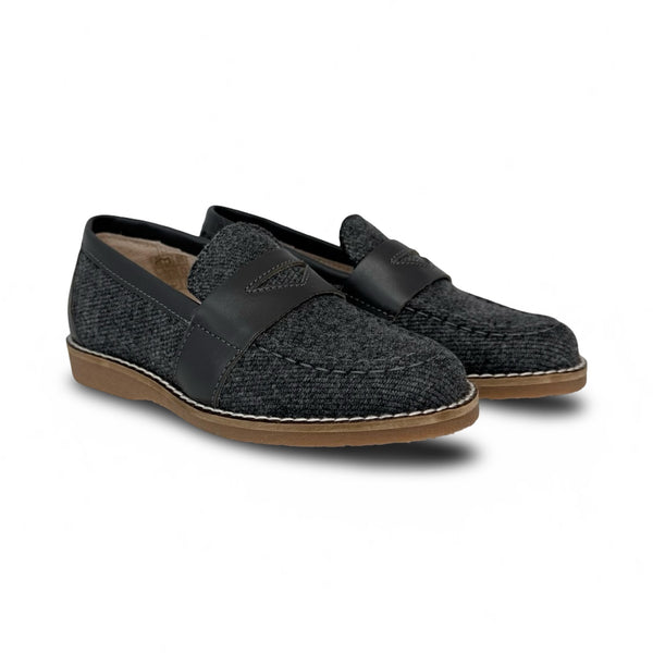 Don Louis Gray Flannel Penny Laofer