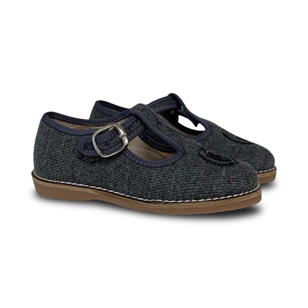 Don Louis Gray Wool Crest T Bar