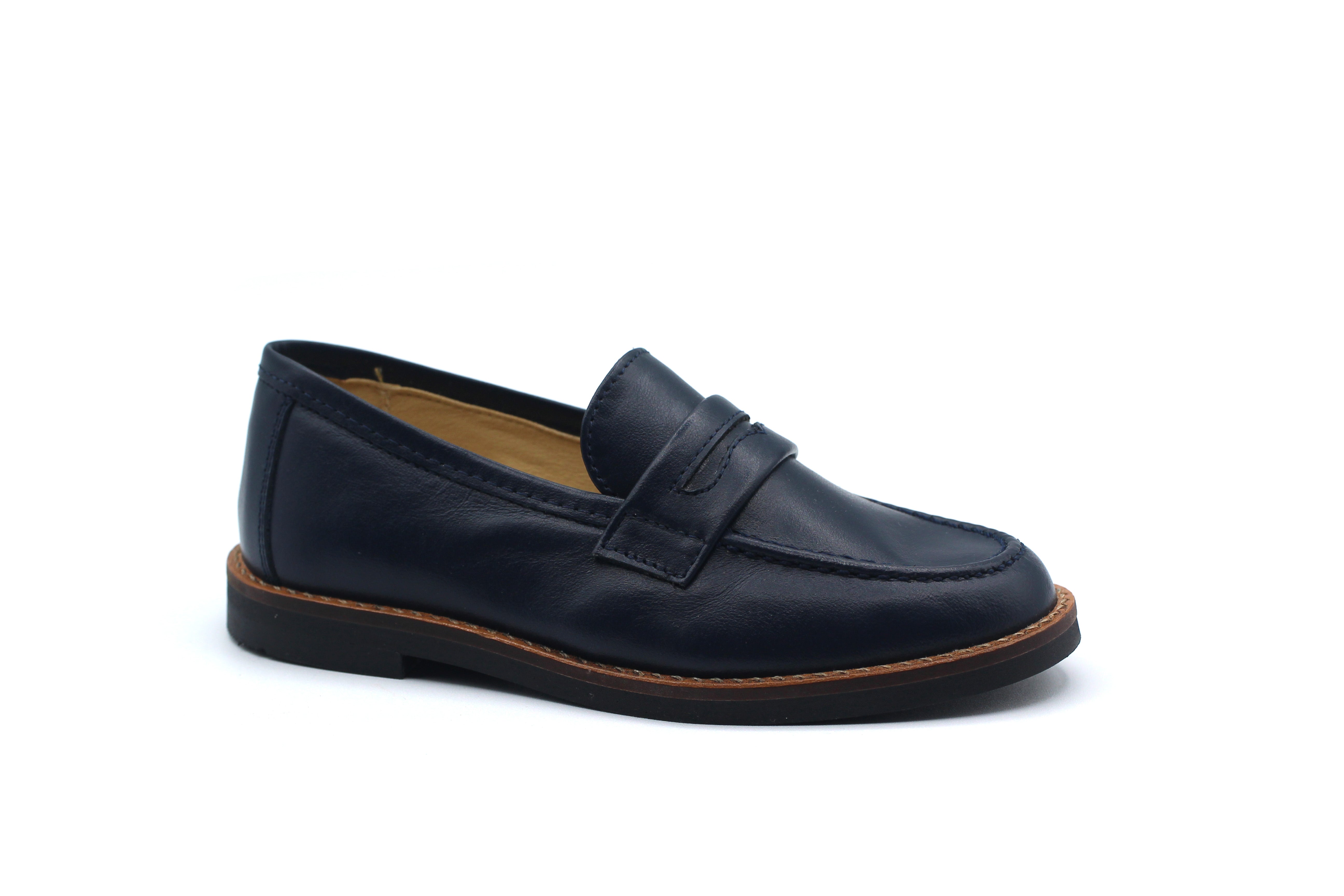 Andanines Navy Penny Loafer