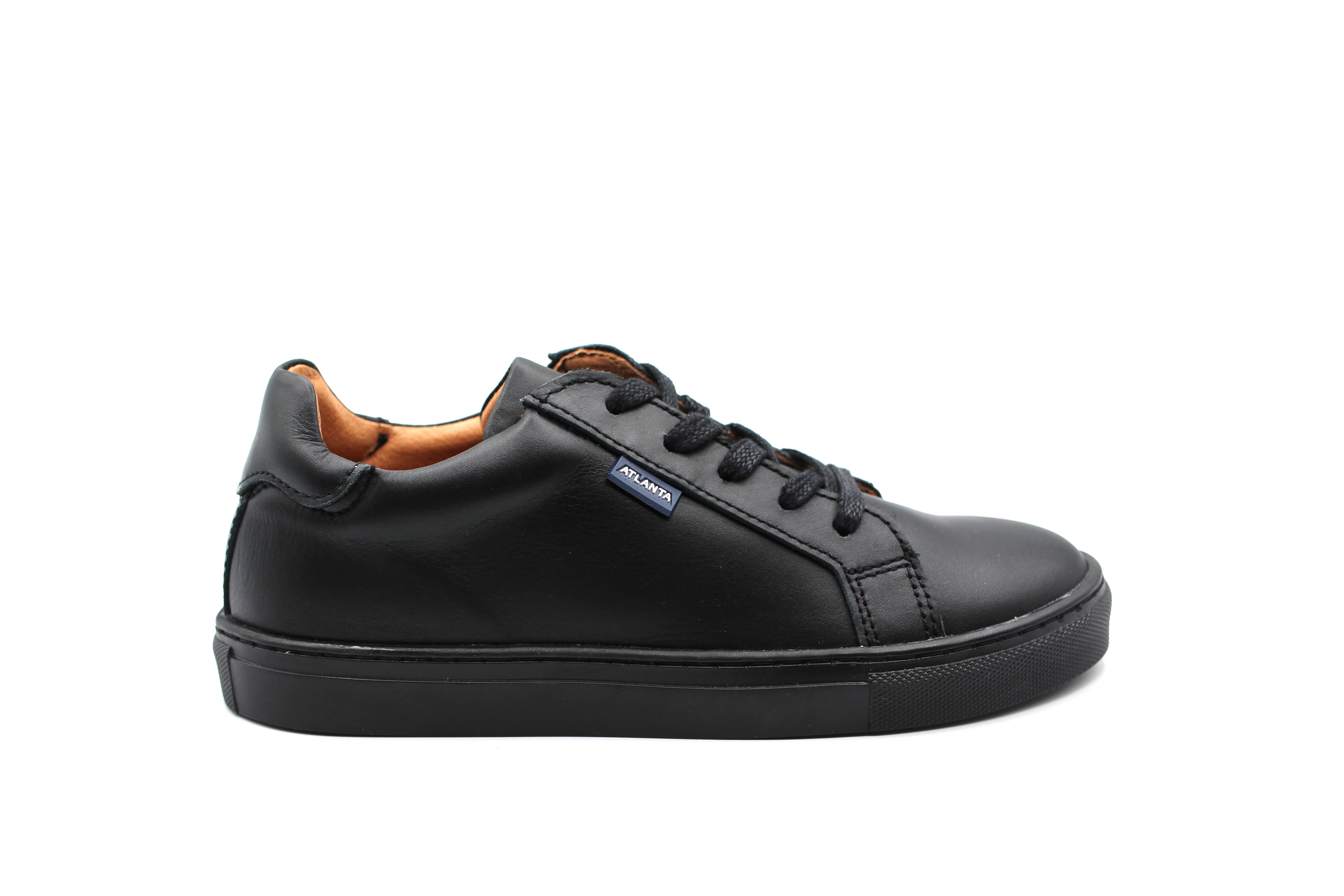 Atlanta Black Classic Sneaker with Zipper