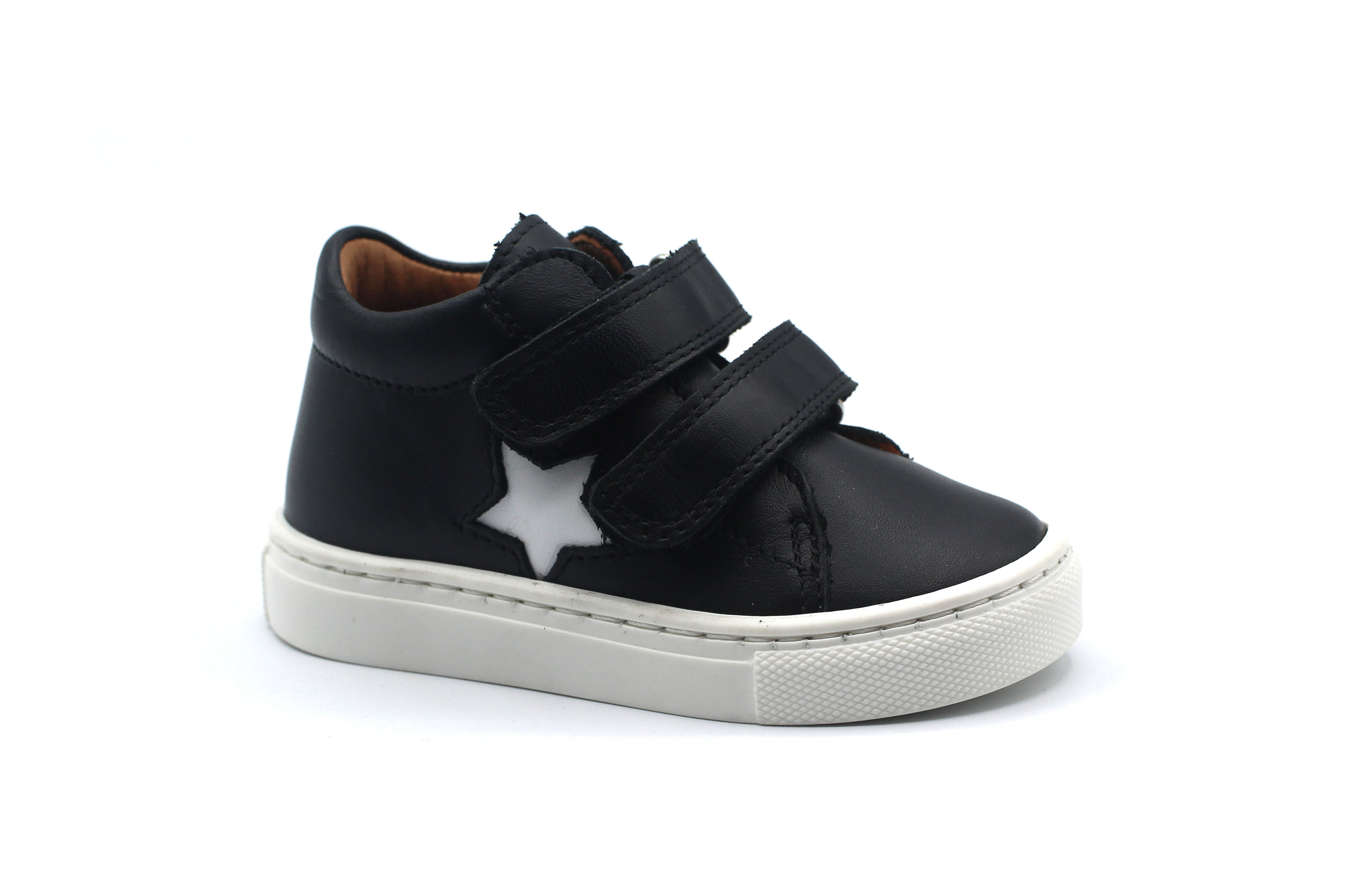 Atlanta Baby Black Star Velcro Sneaker