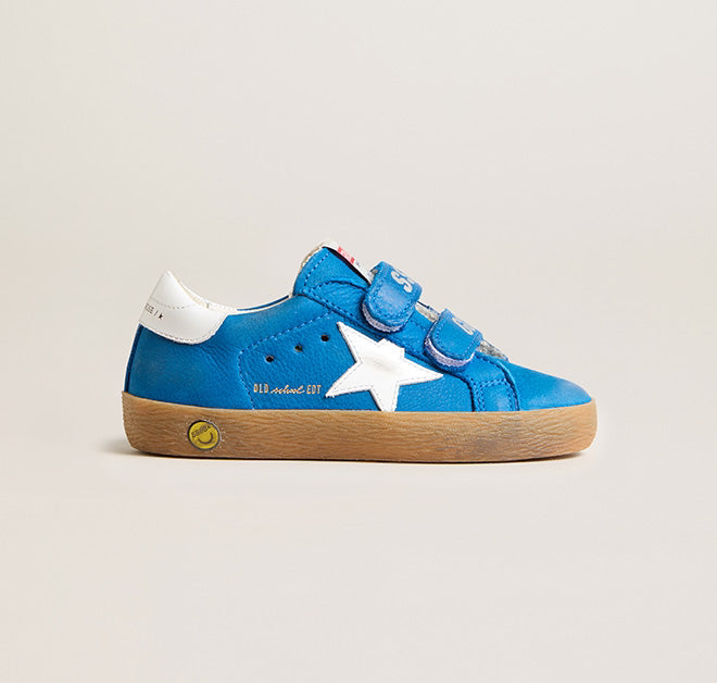 Golden Goose Bluette White Velcro Sneaker