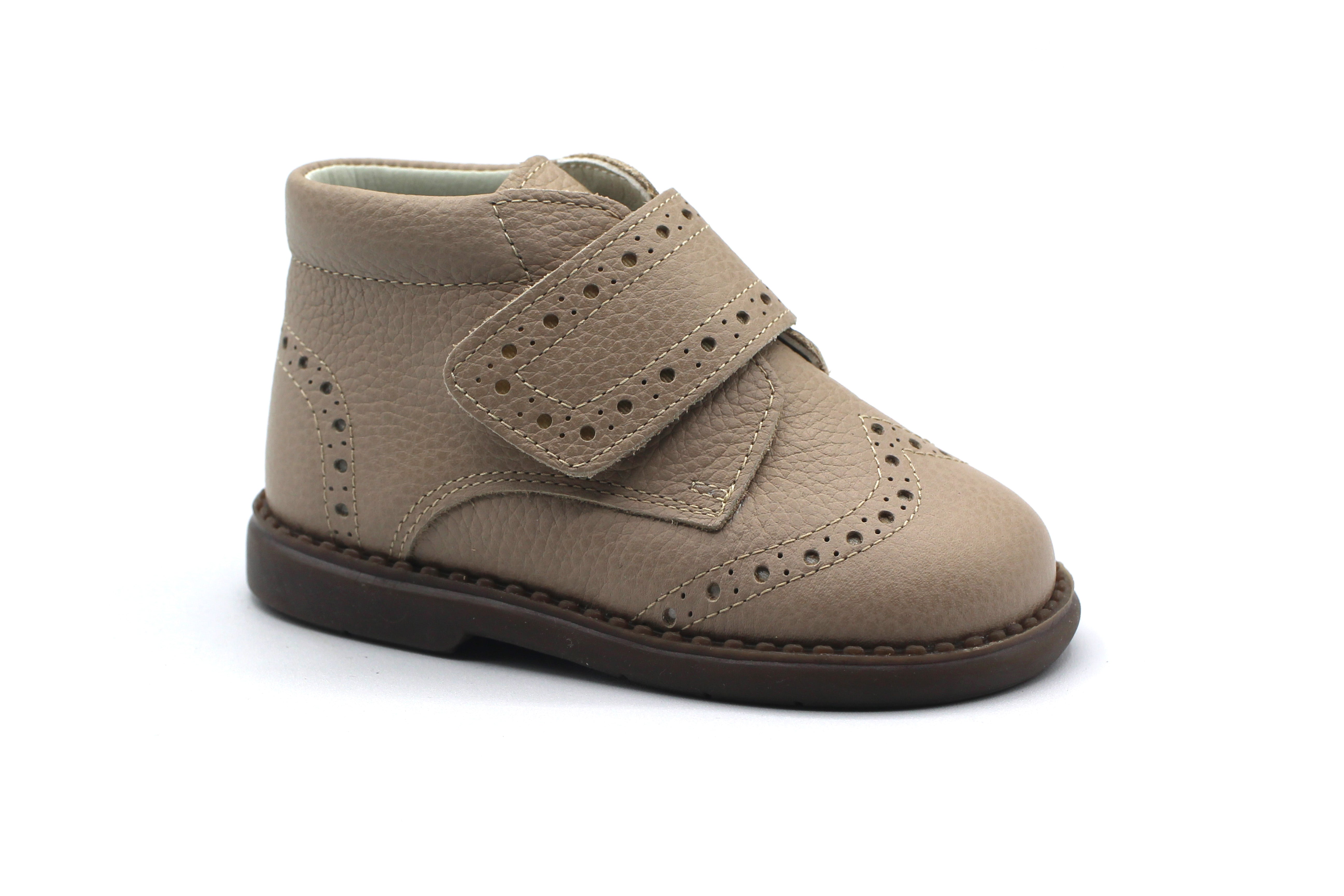 Andanines Taupe Baby Velcro Bootie