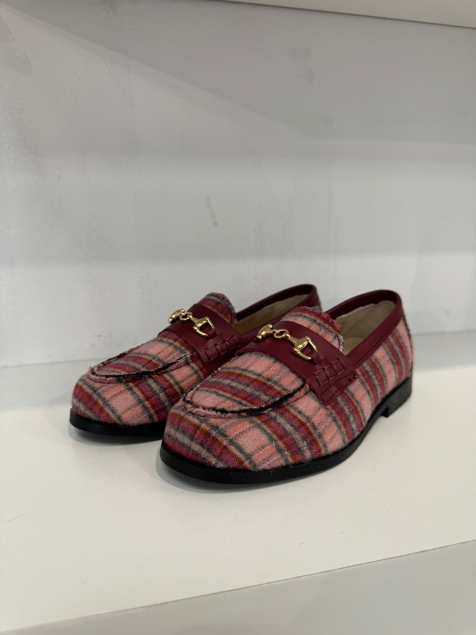 LMDI Pink Plaid Loafer