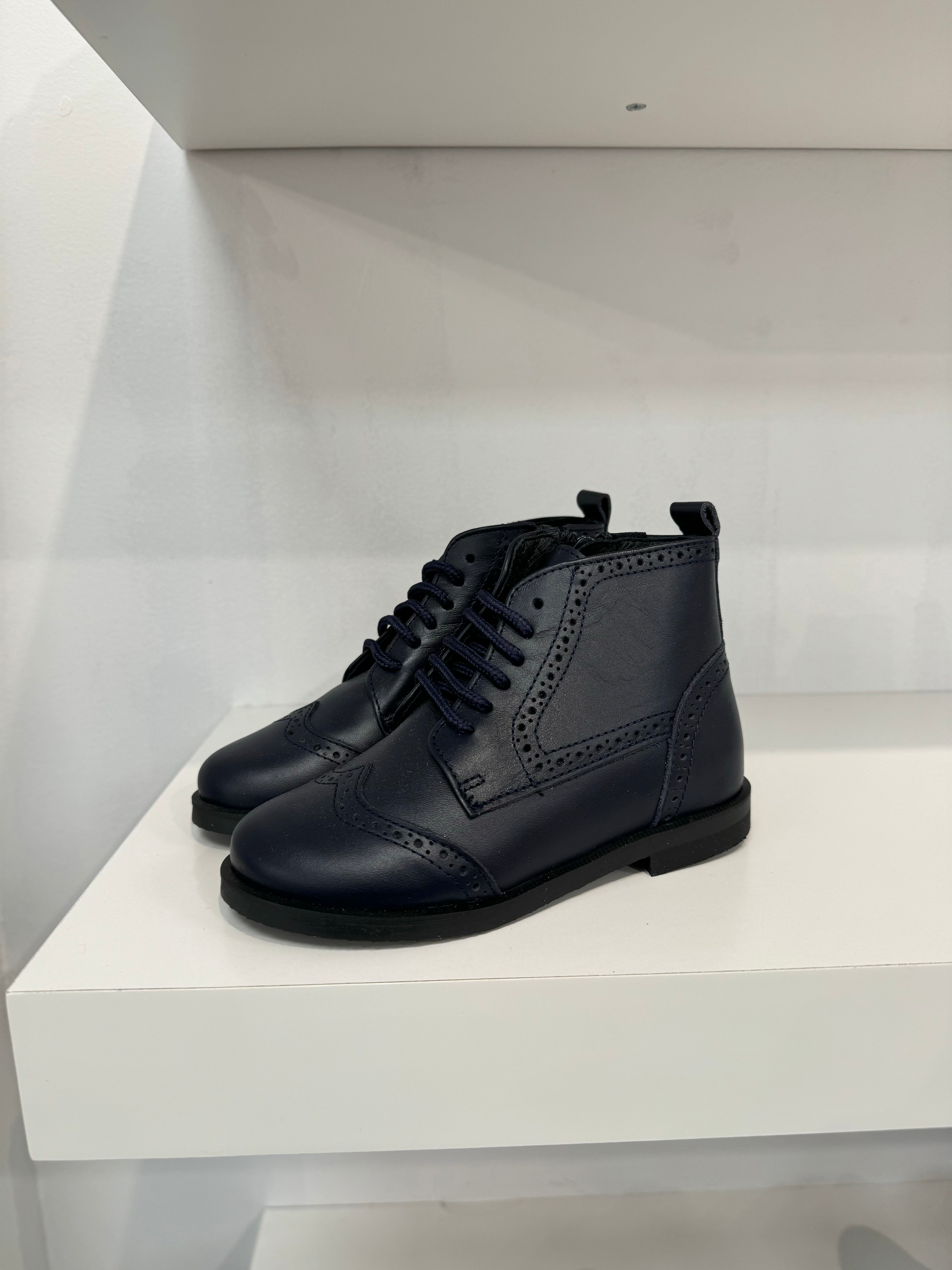 Don Louis Navy Wingtip Bootie