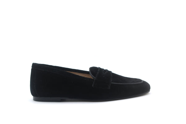 Don Louis Black Velvet Penny Loafer