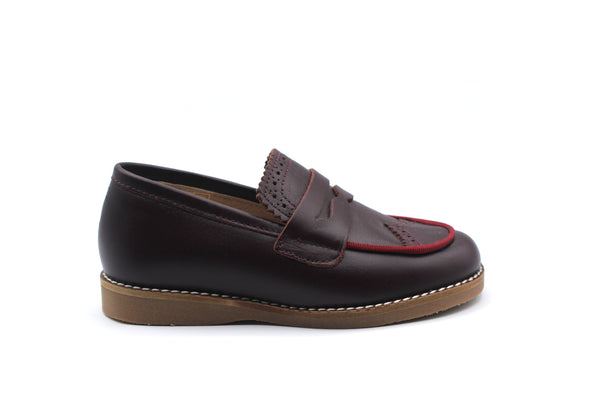 Don Louis Burgundy Wingtip Penny Loafer