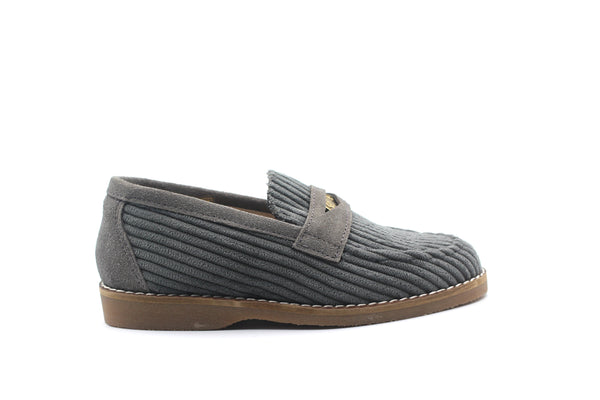 Don Louis Gray Corduroy Penny Loafer