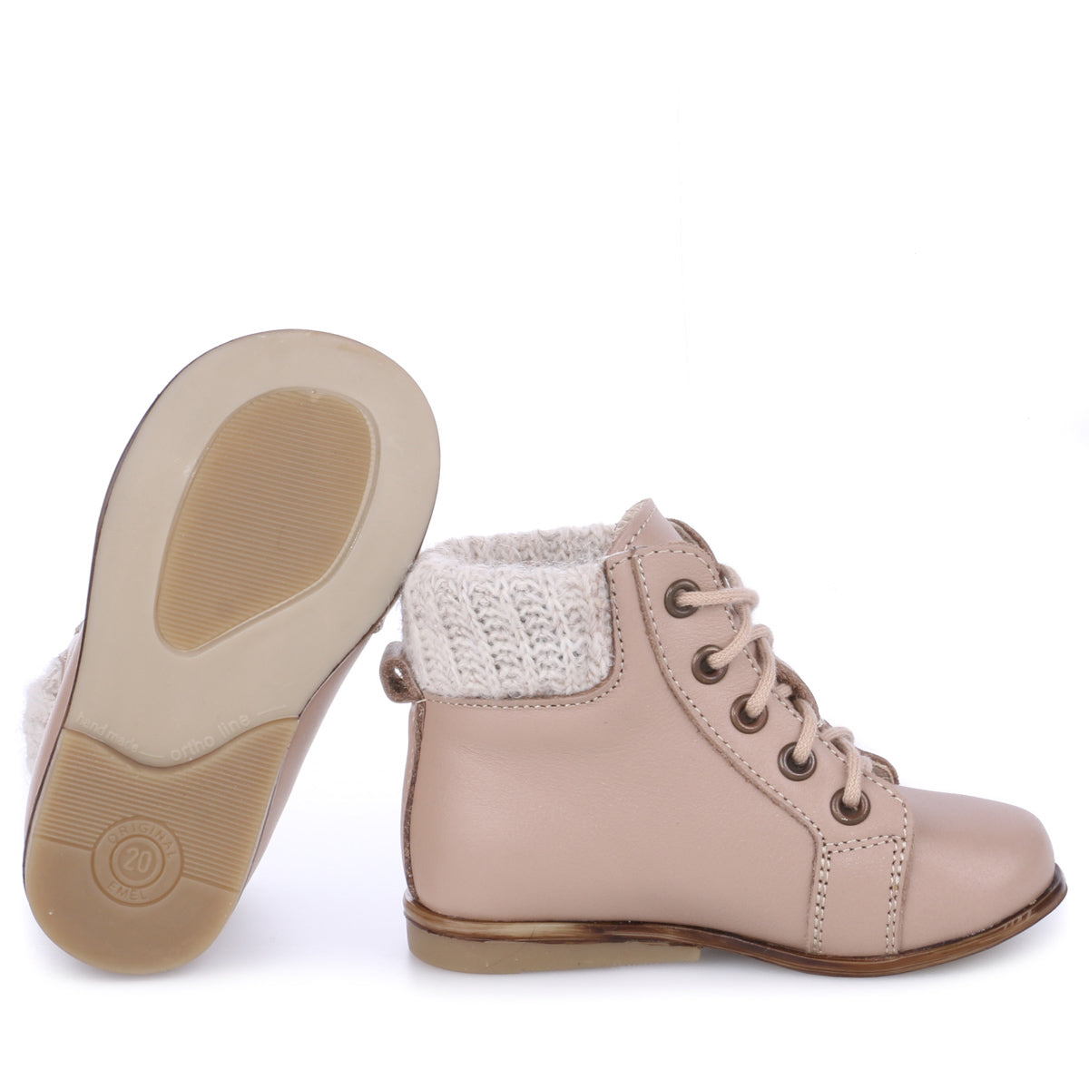 Emel Stone Taupe Sock Baby Bootie