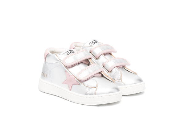 Golden Goose Silver Velcro Baby Sneaker