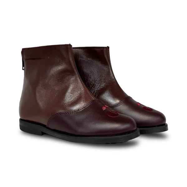 Don Louis Burgundy Cherry Zip Bootie