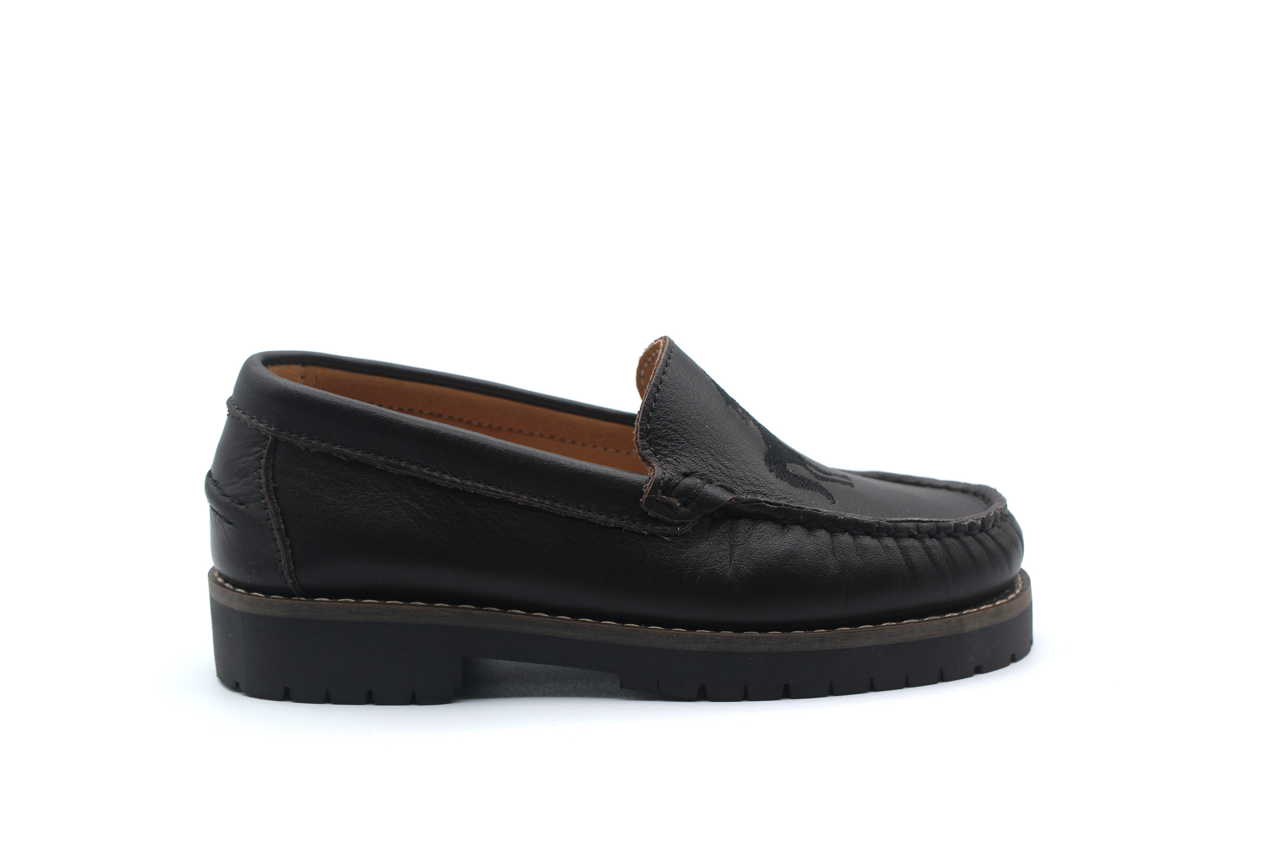 LMDI Black Horse Chunky Loafer