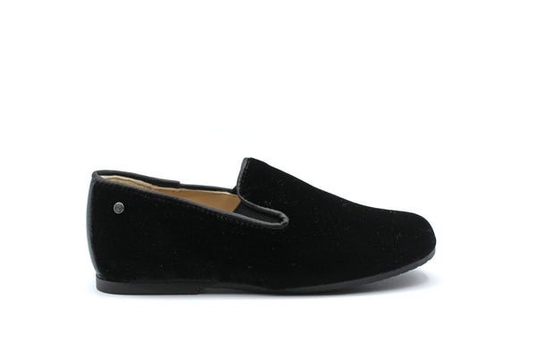 Manuela Benji Black Velvet Smoking Shoe