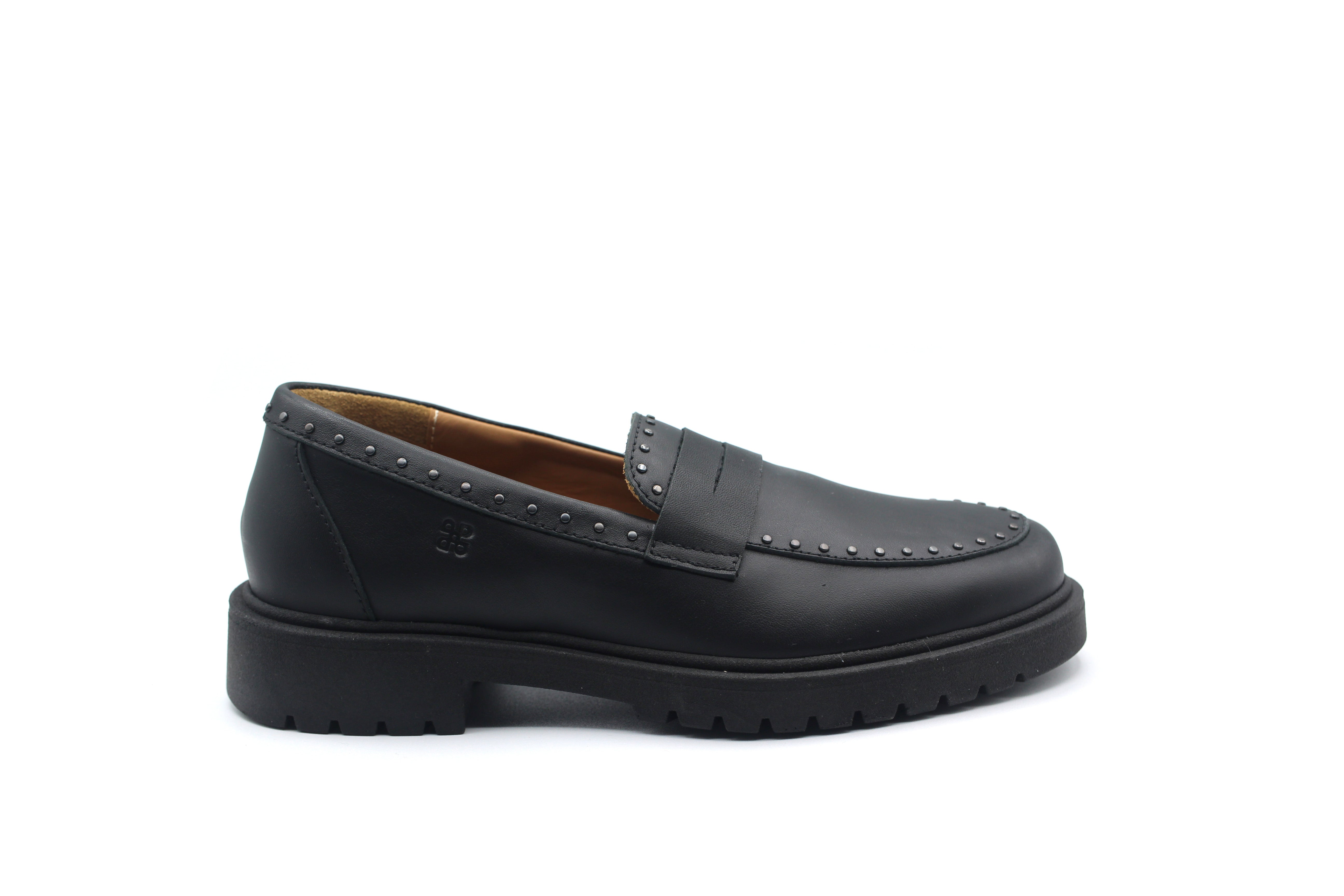 Porte Black  Stud Loafer