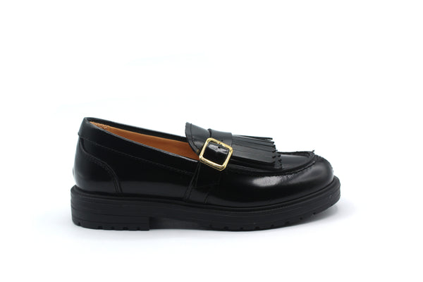 Rondinella  Black Fringe Loafer