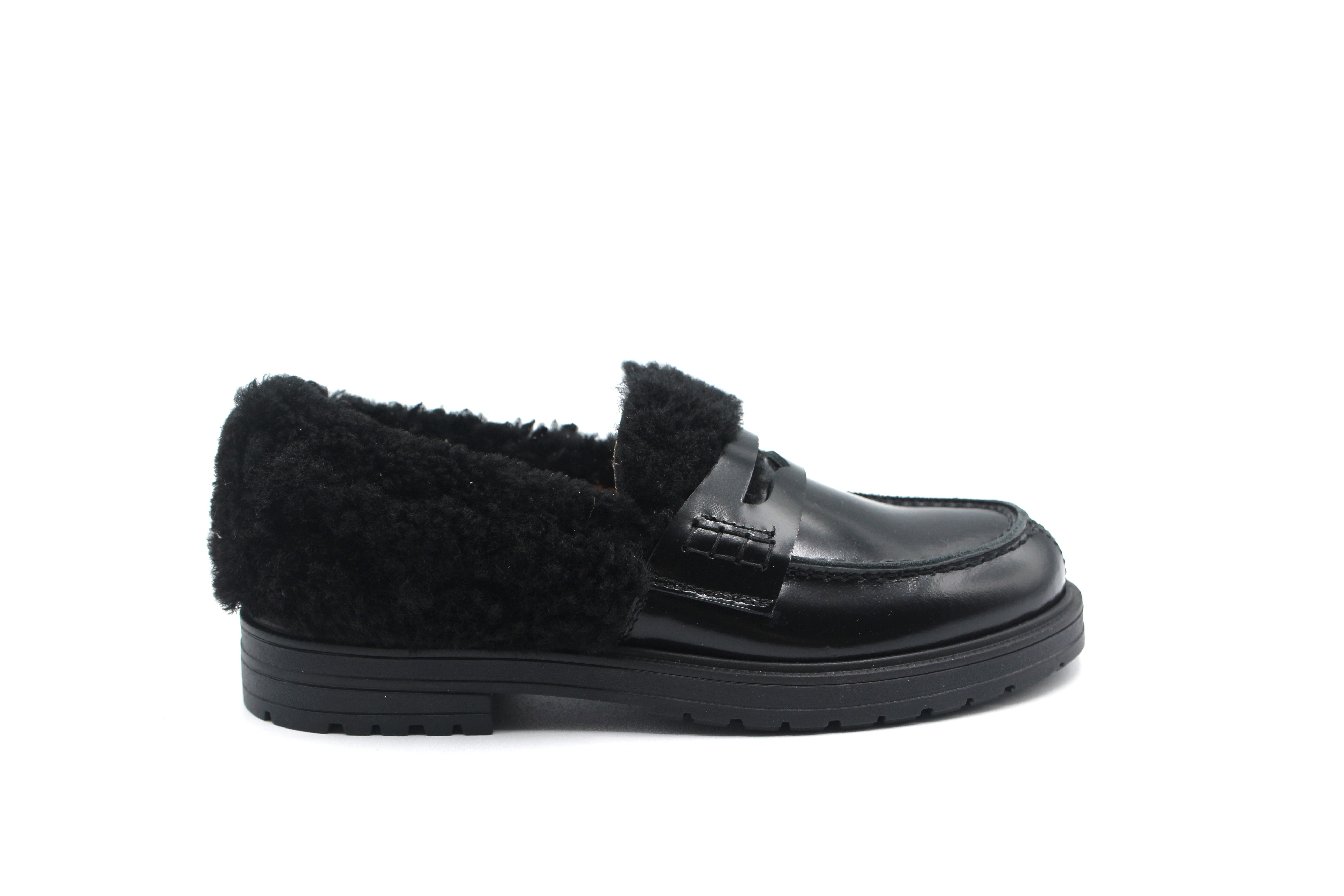 Rondinella Black Penny Sherpa Loafer