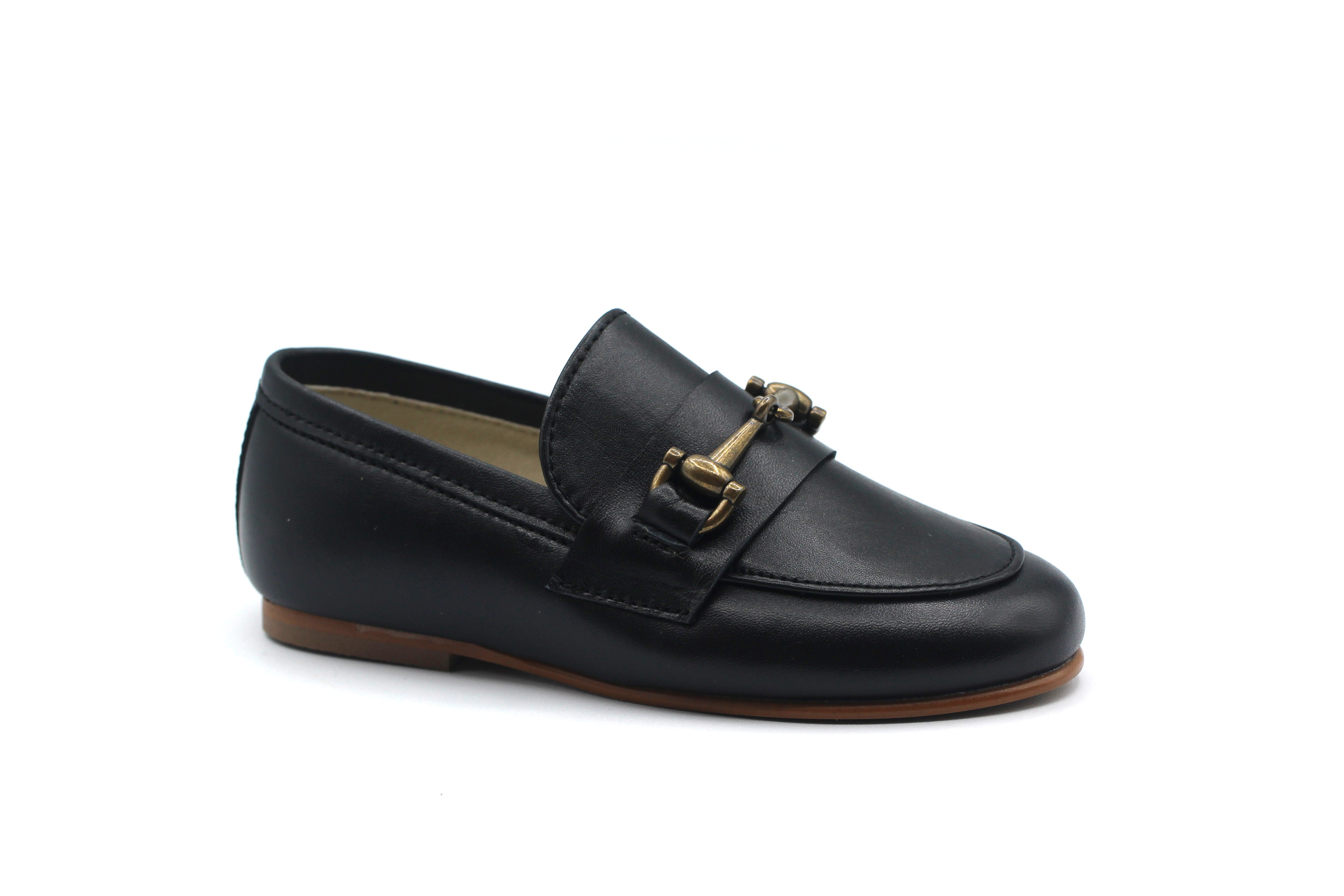 Sonatina Black Leather Chain Loafer