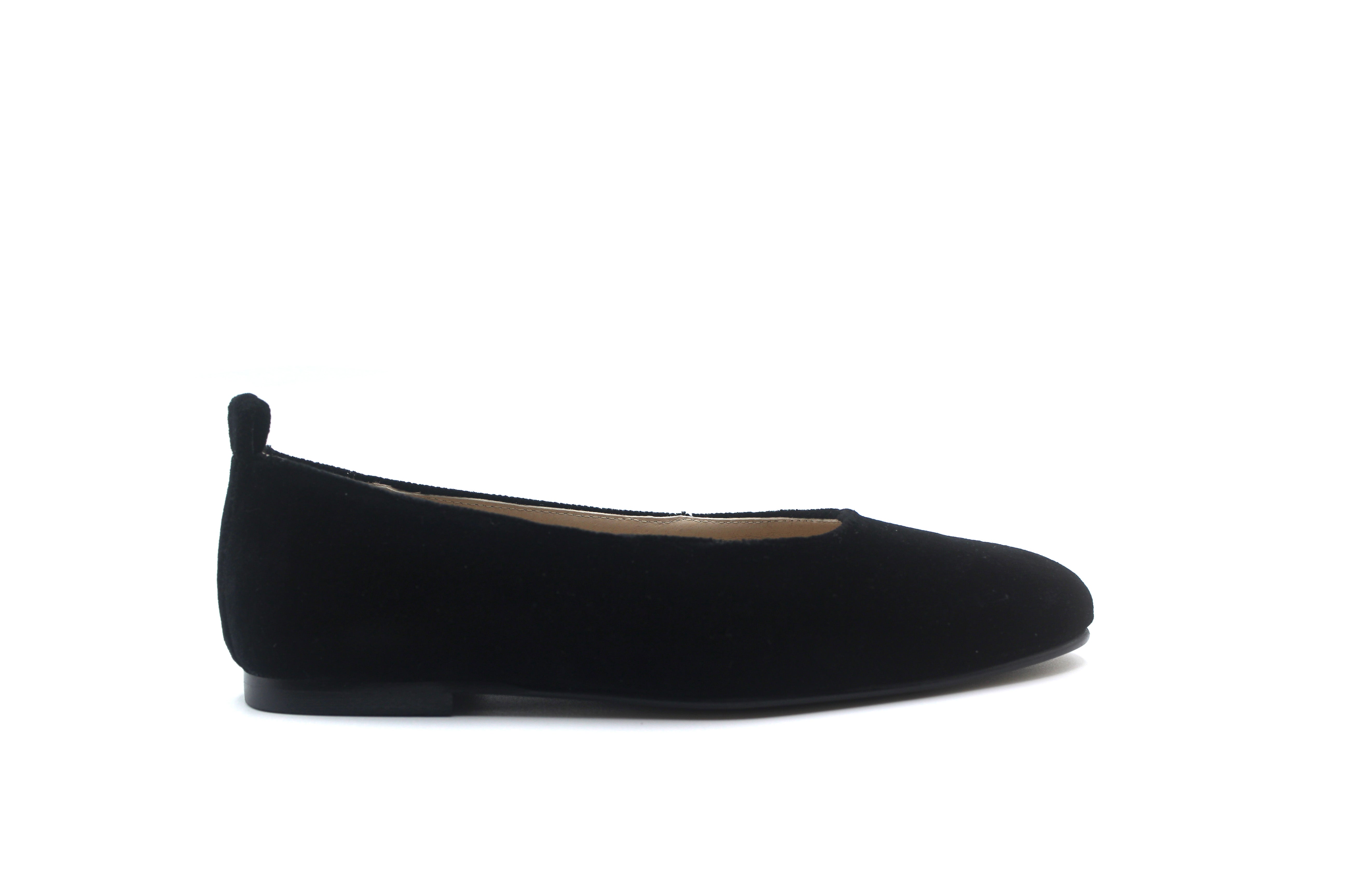 Valencia Black Velvet Flat