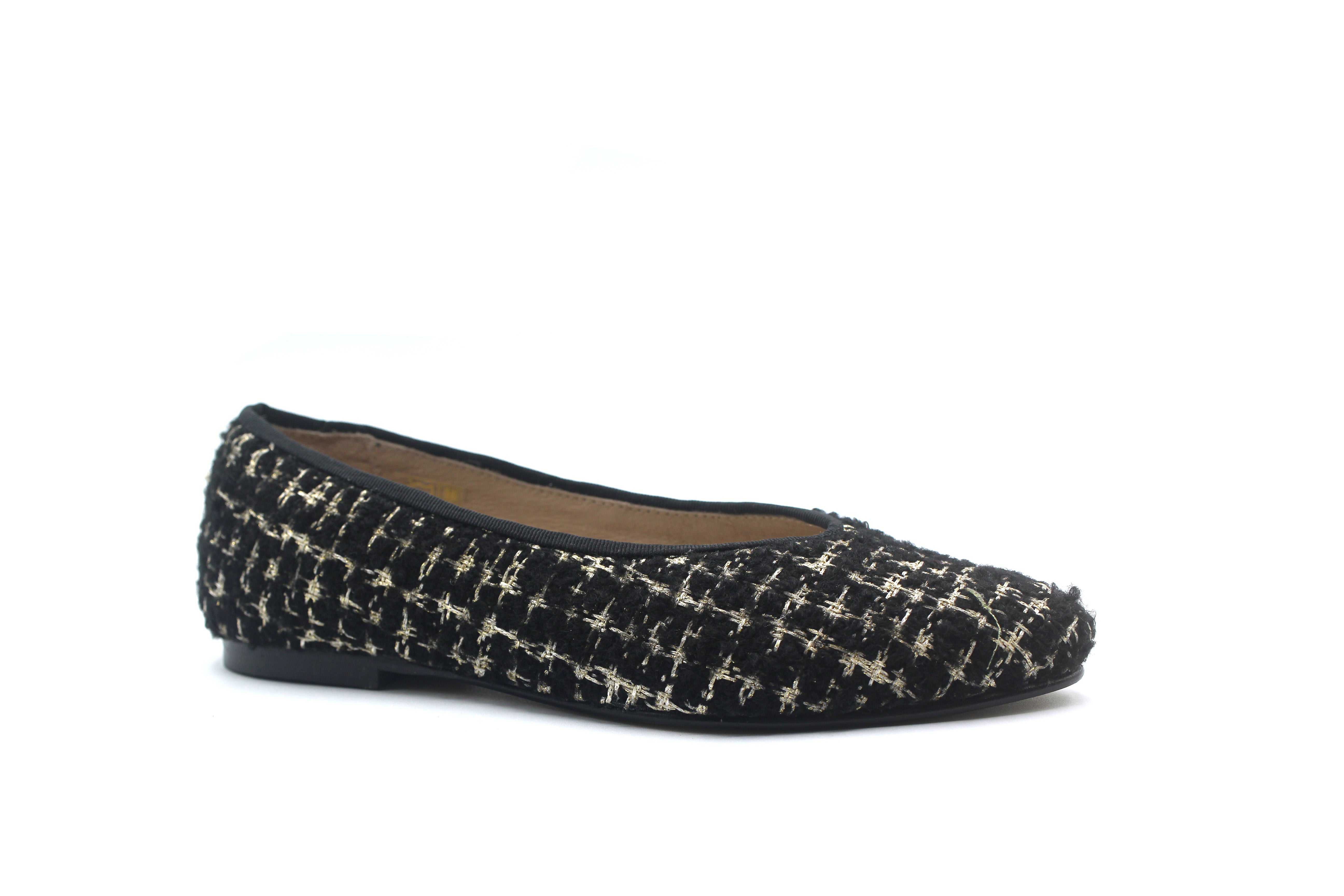 Valencia Tweed Pointed Flat