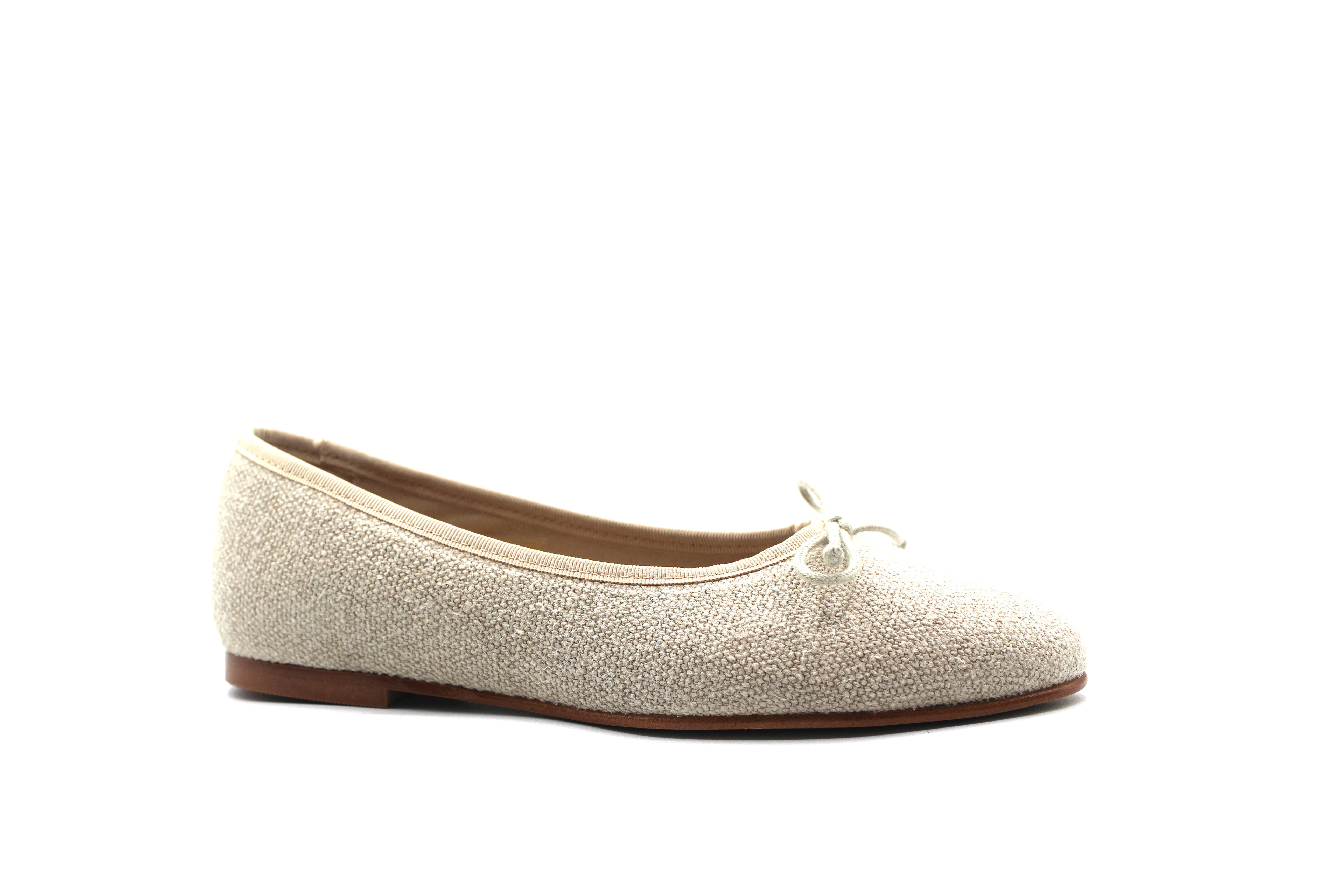 Valencia Natural Linen Ballet Flat