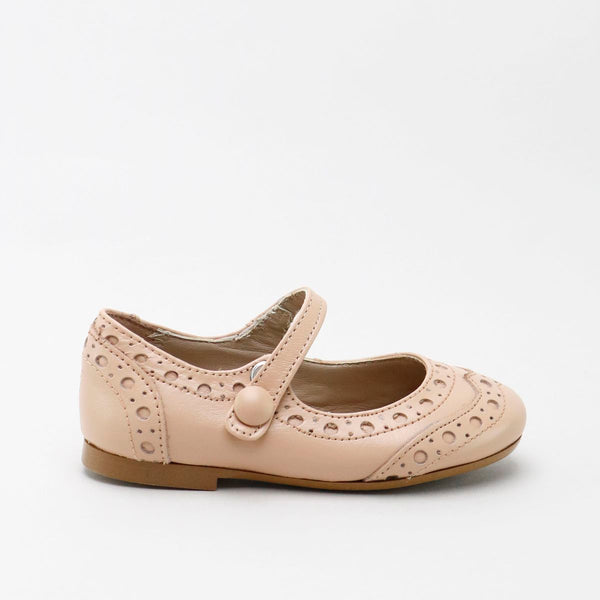 Papanatas Nude Wingtip Mary Jane