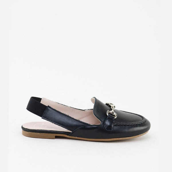 Papanatas Black Leather Sling Back