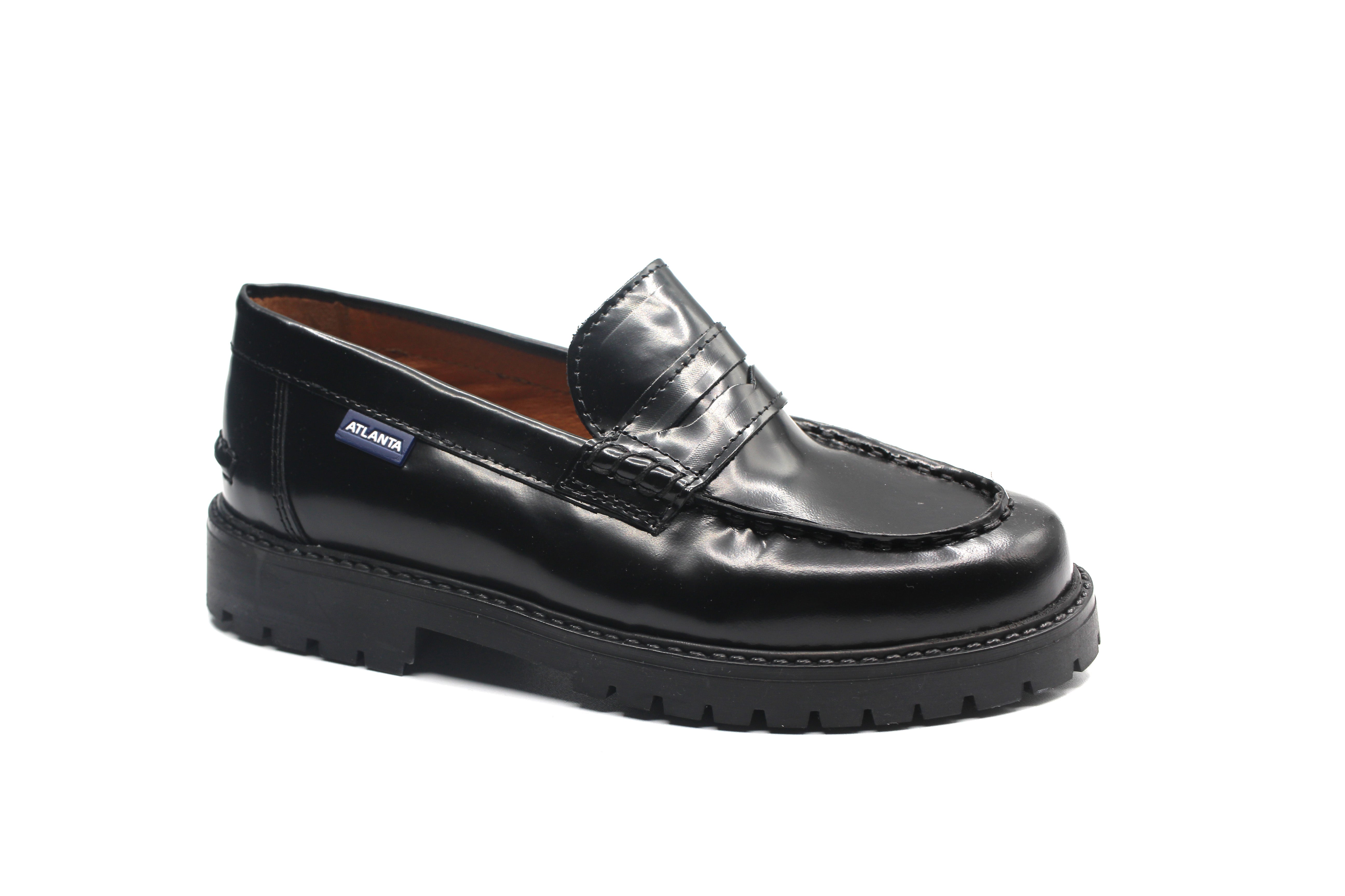 Atlanta Black Chunky Penny Loafer