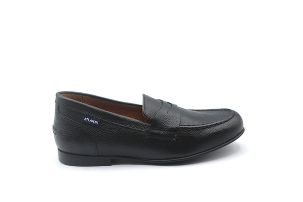 Atlanta Black Pebbled Leather Dress Shoe