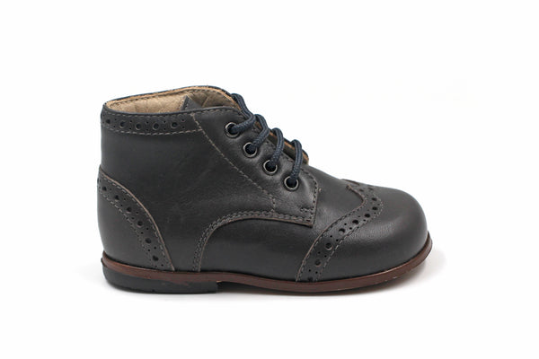 Beberlis Gray Wingtip Baby Bootie