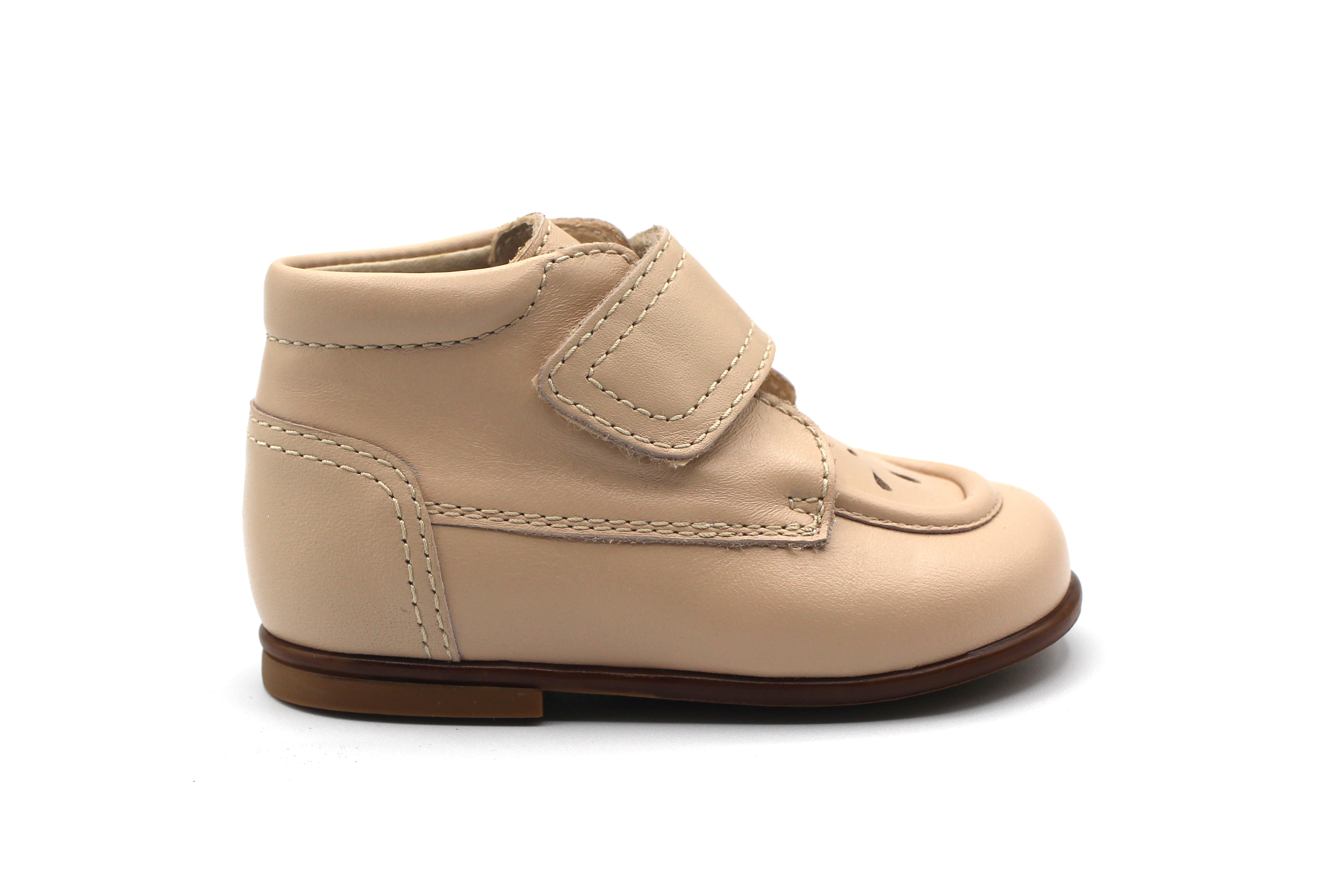 Beberlis Nude Velcro Baby Bootie