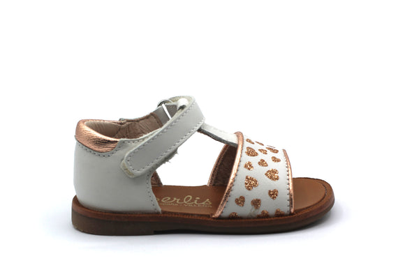 Beberlis Heart Baby Velcro Baby Sandal