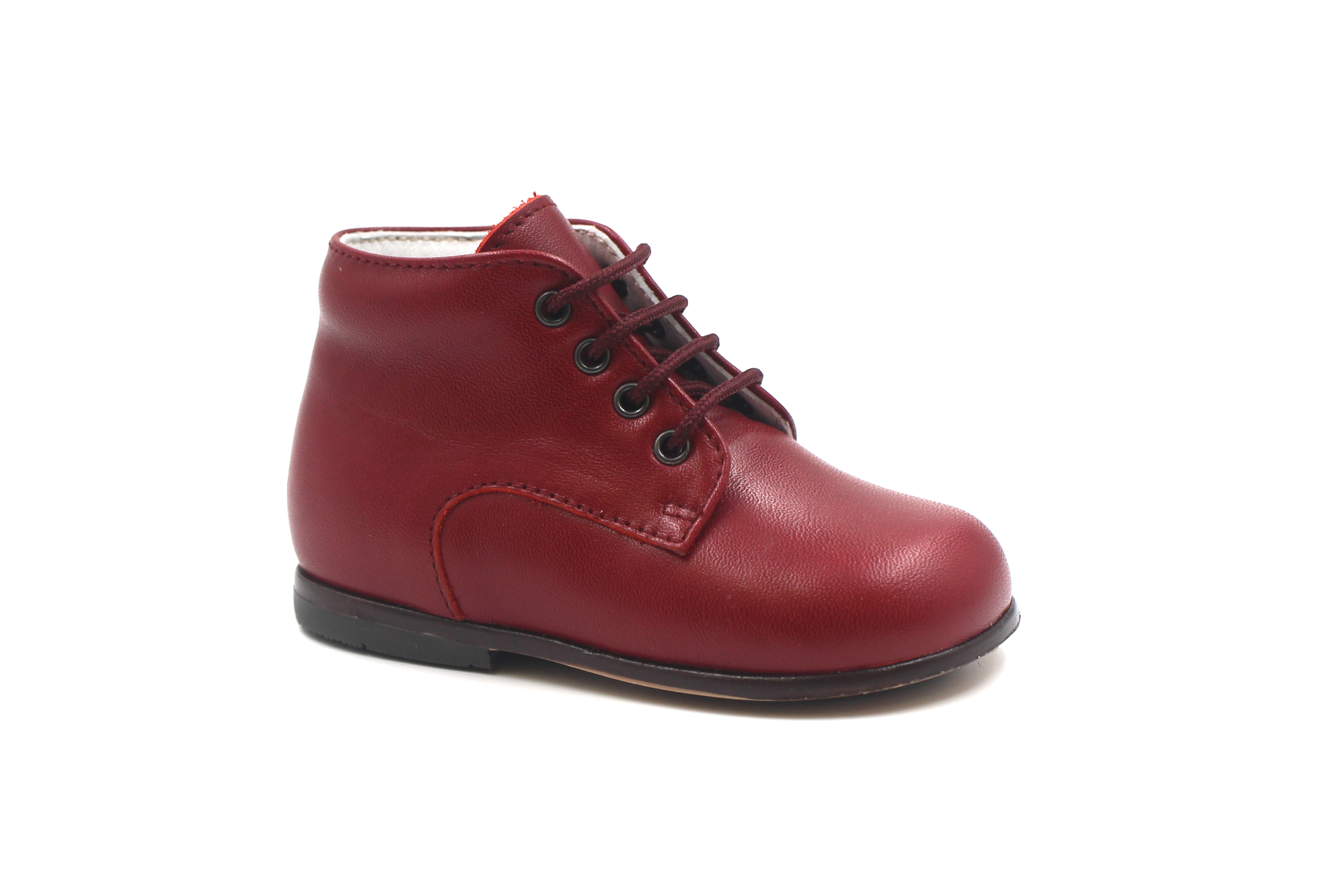 Beberlis Red Lace-up Baby Bootie