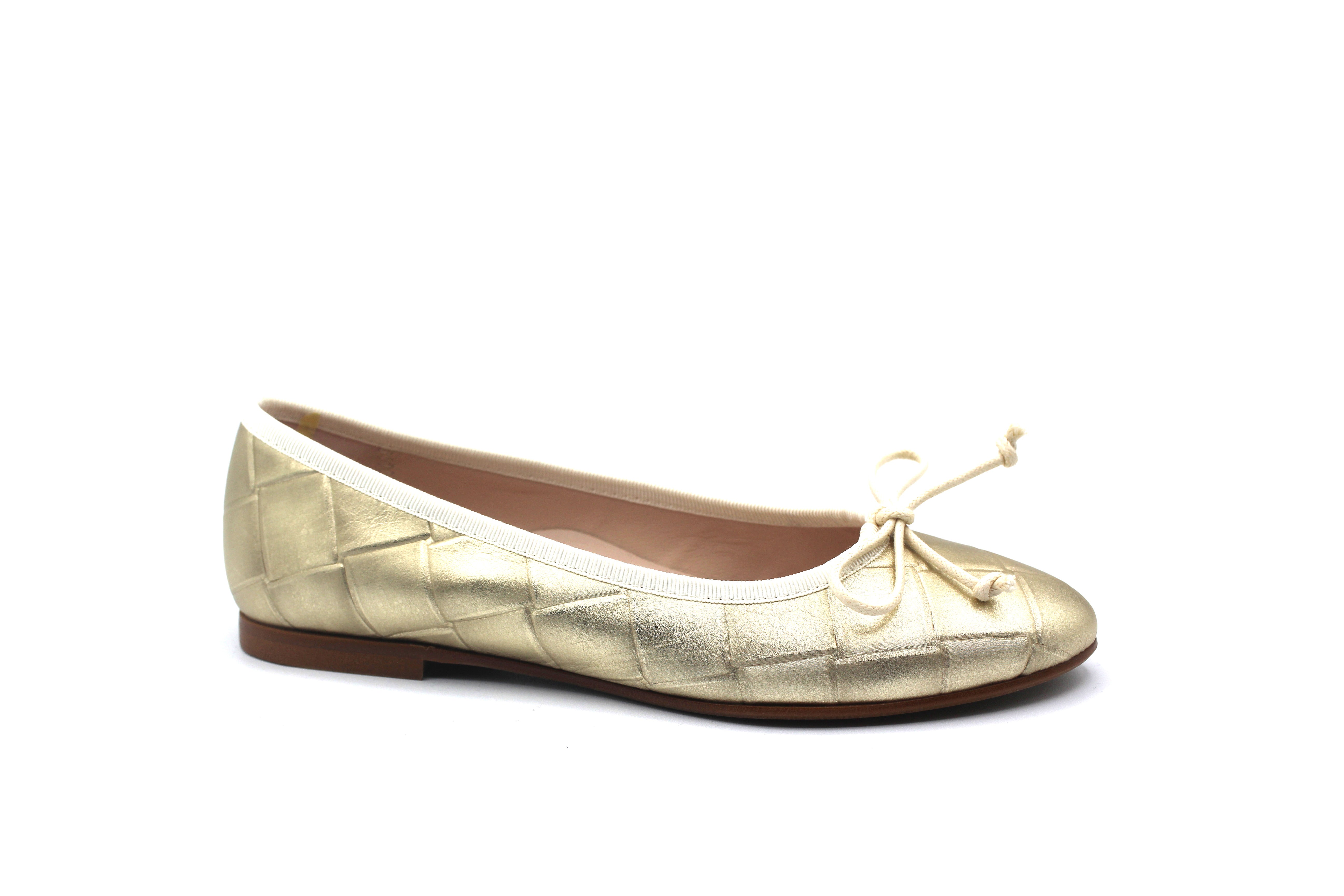 Beberlis Metallic Weave Ballet Flat