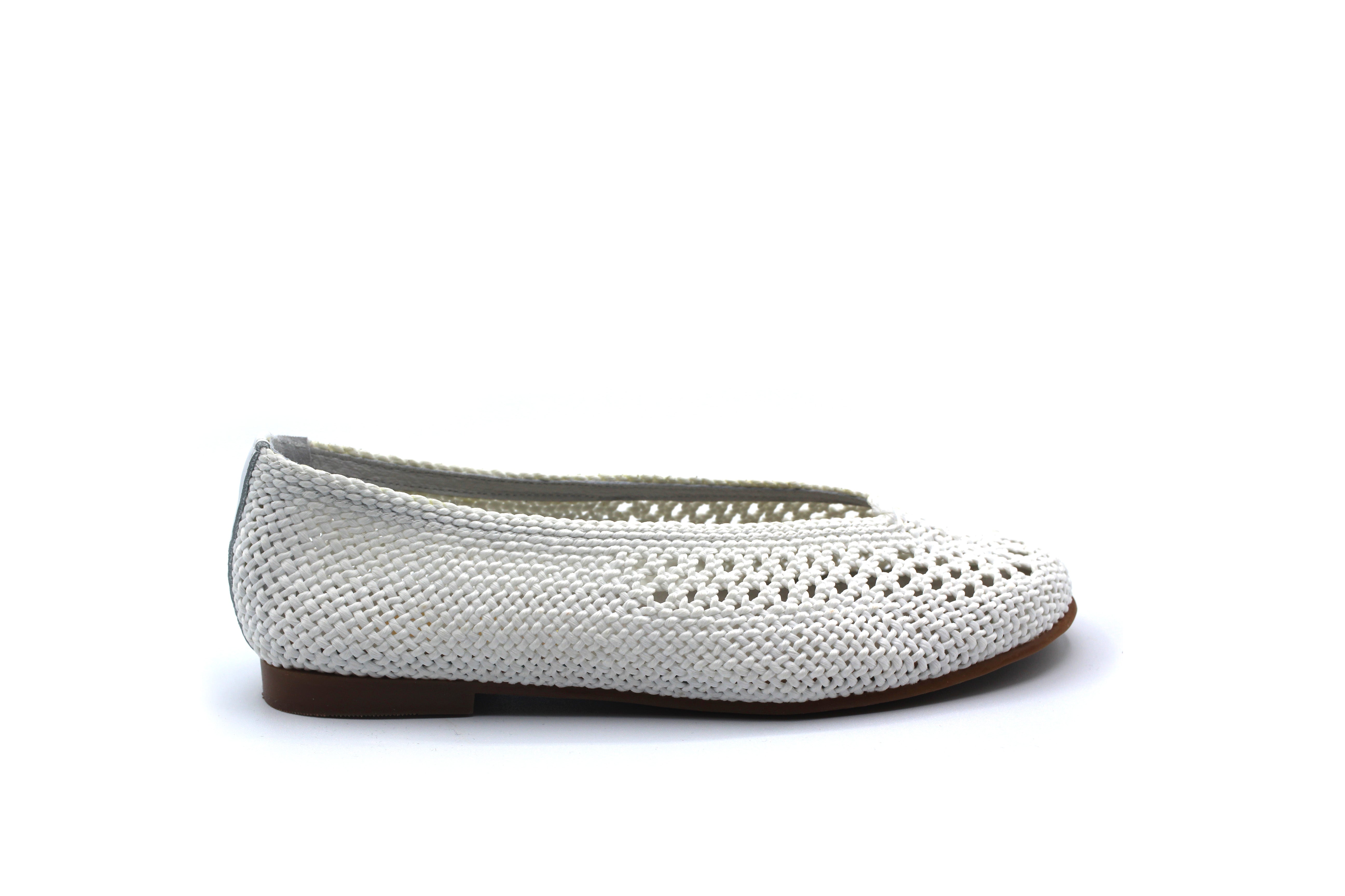 Lmdi White Croché Flat