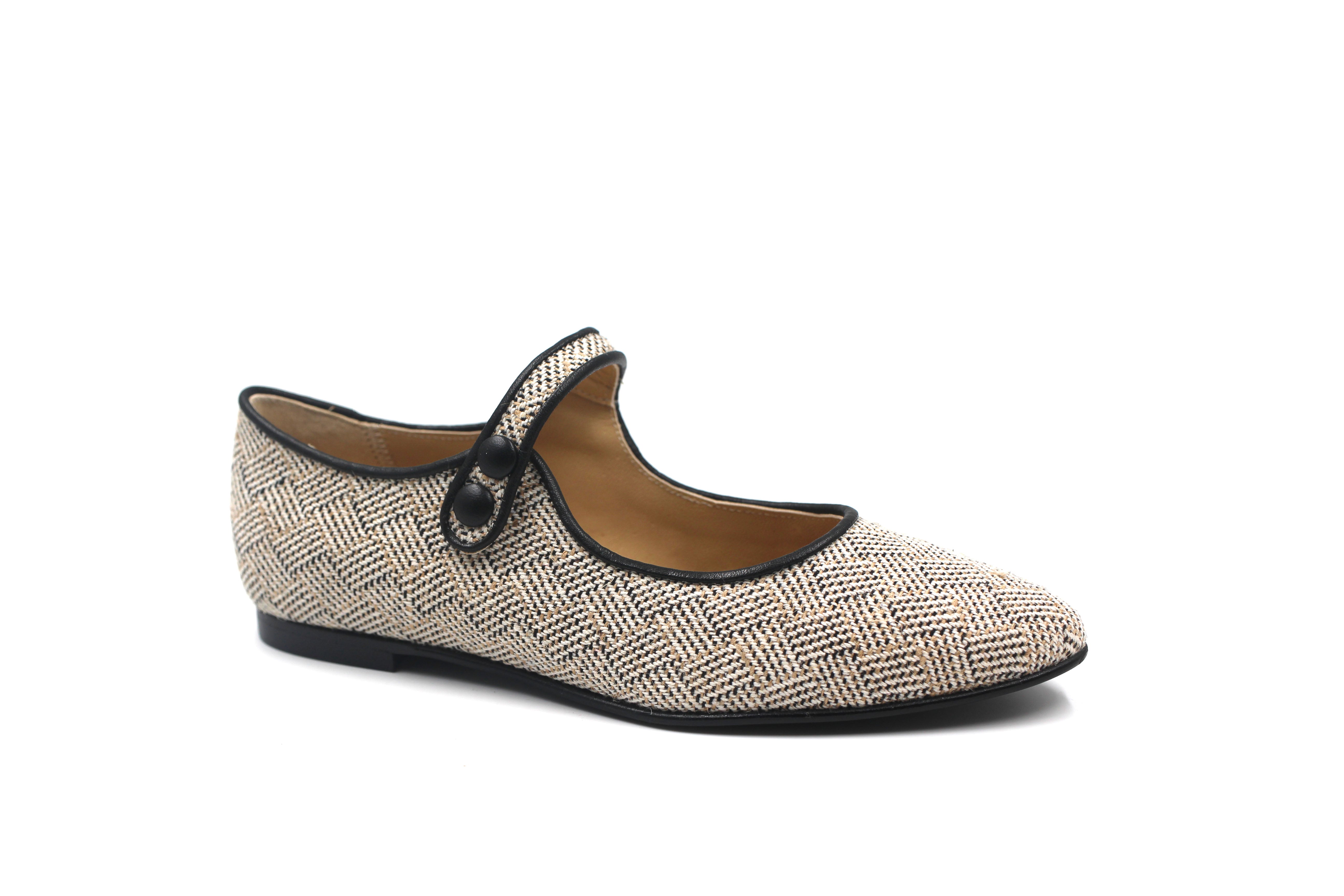 LMDI Winter Herringbone Pointed Mary Jane