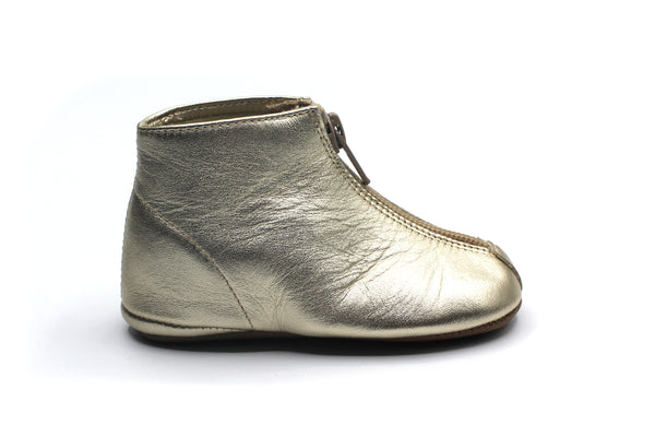 Pepe Gold Zipper Bootie