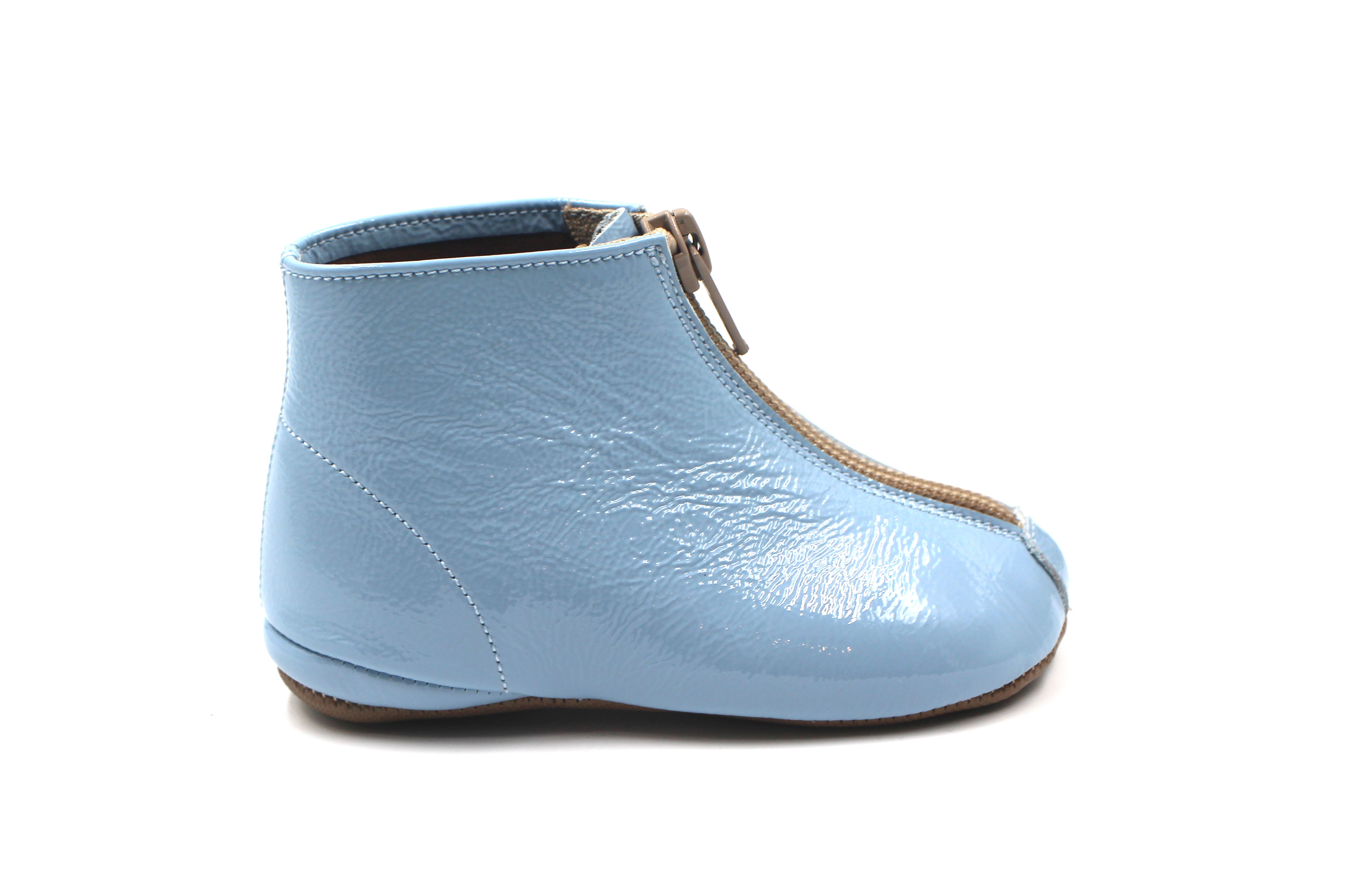 Pepe Sky Patent Zipper Bootie