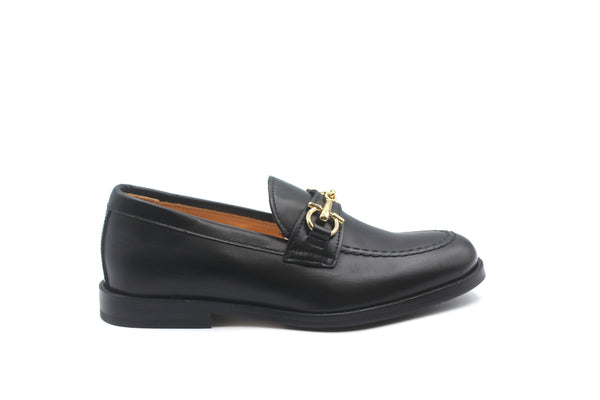 Rondinella Black Buckle Dress Shoe