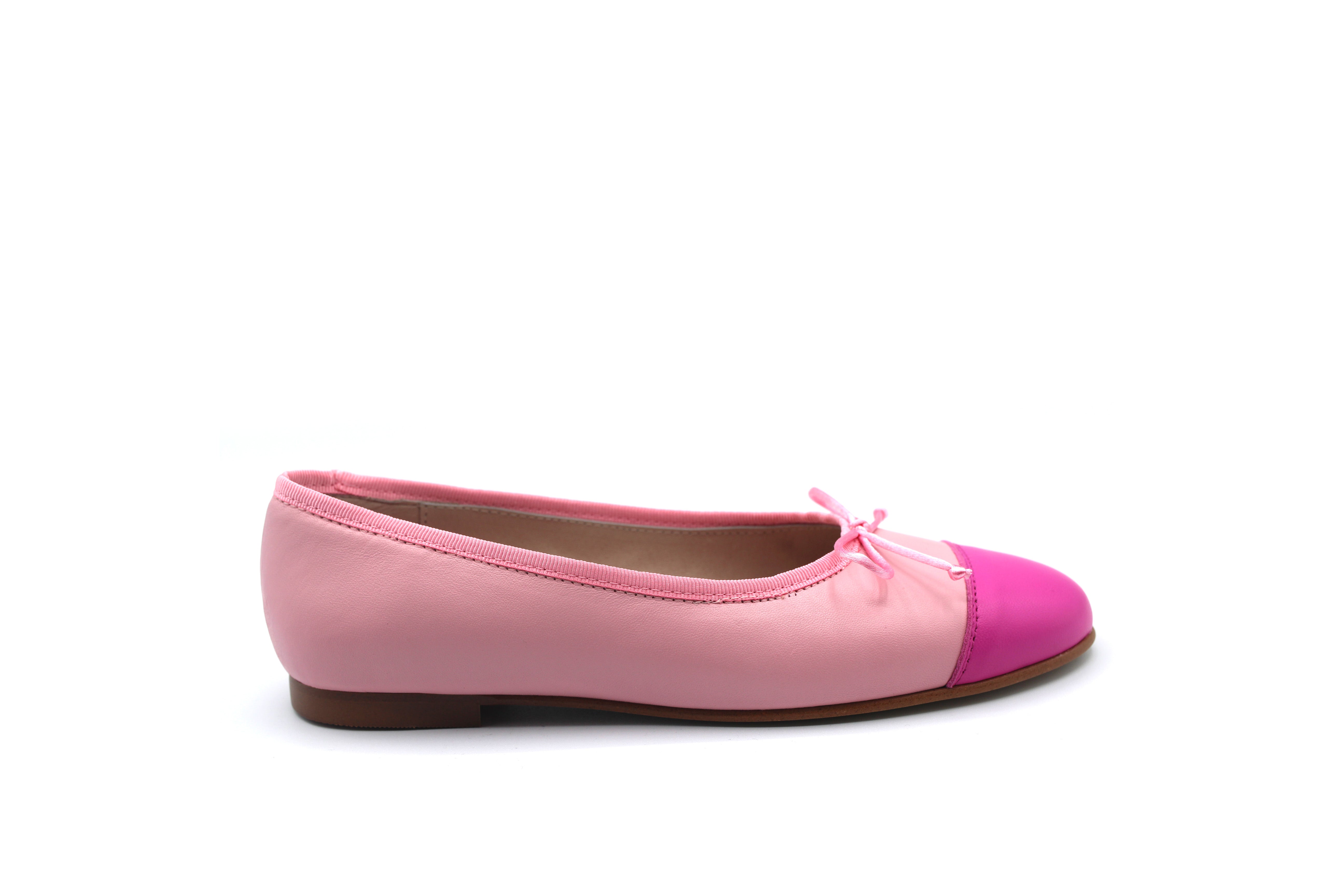 Valencia Pink Cap Toe Ballet Flat