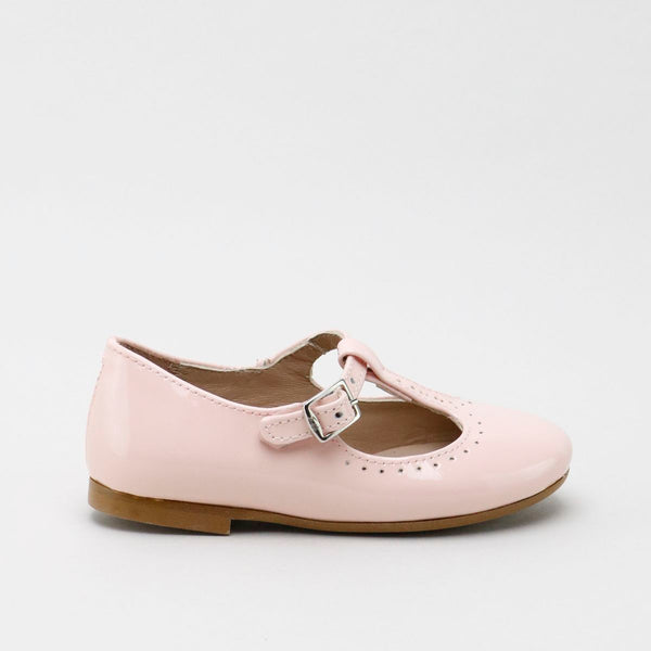 Papanatas Chicle Pink Patent T-Strap